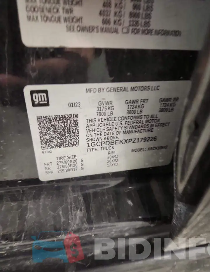 1GCPDBEKXPZ179226 Photo# 12