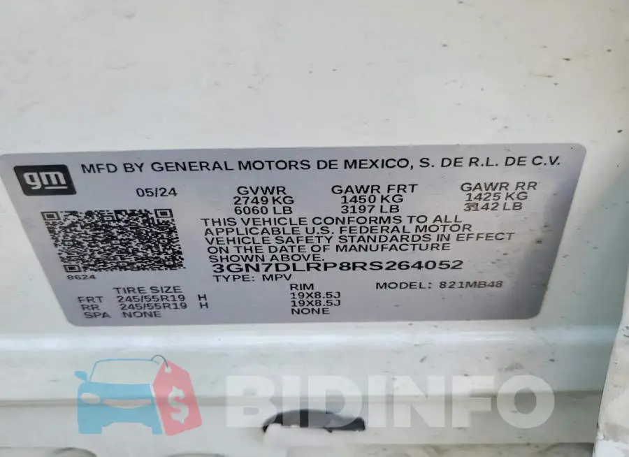 3GN7DLRP8RS264052 Photo# 13