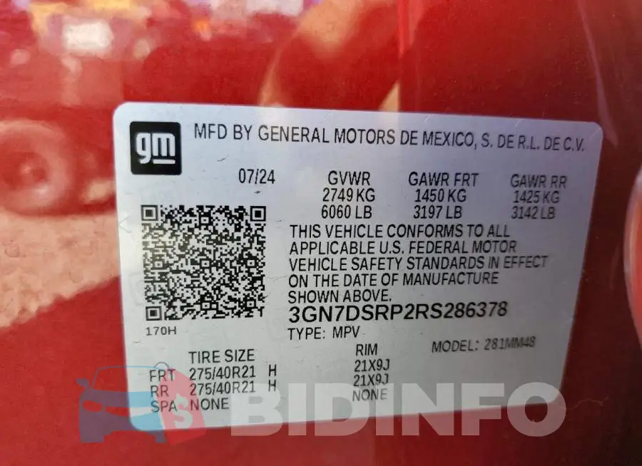 3GN7DSRP2RS286378 Photo# 13