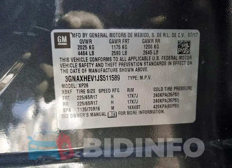 3GNAXHEV1JS511589 Photo# 13