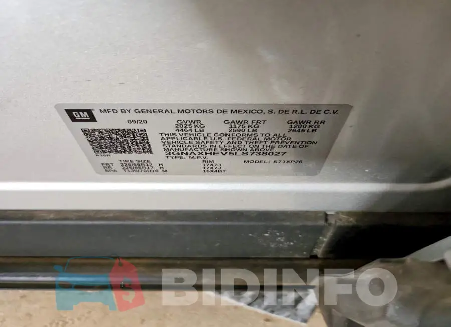 3GNAXHEV5LS738027 Photo# 14