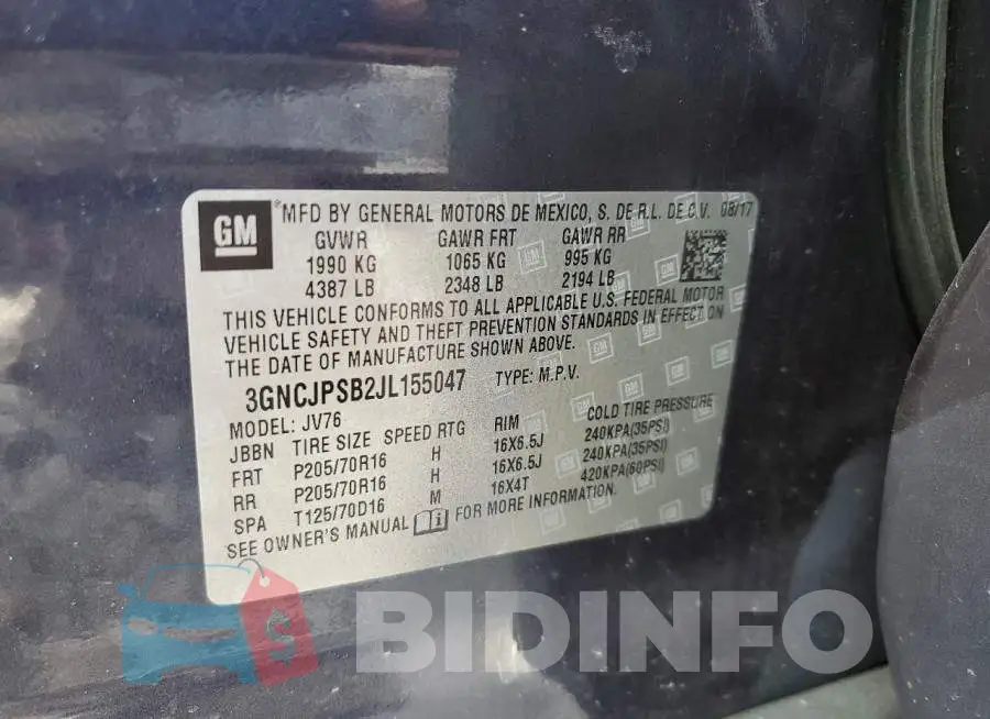3GNCJPSB2JL155047 Photo# 13