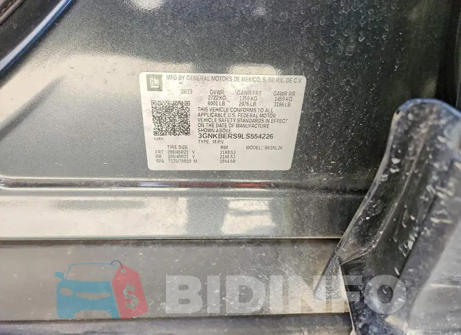 3GNKBERS9LS554226 Photo# 13