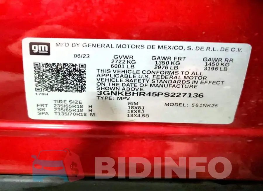 3GNKBHR45PS227136 Photo# 12