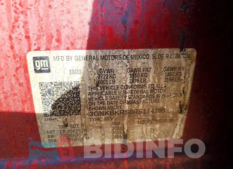 3GNKBKRS8RS174799 Photo# 12