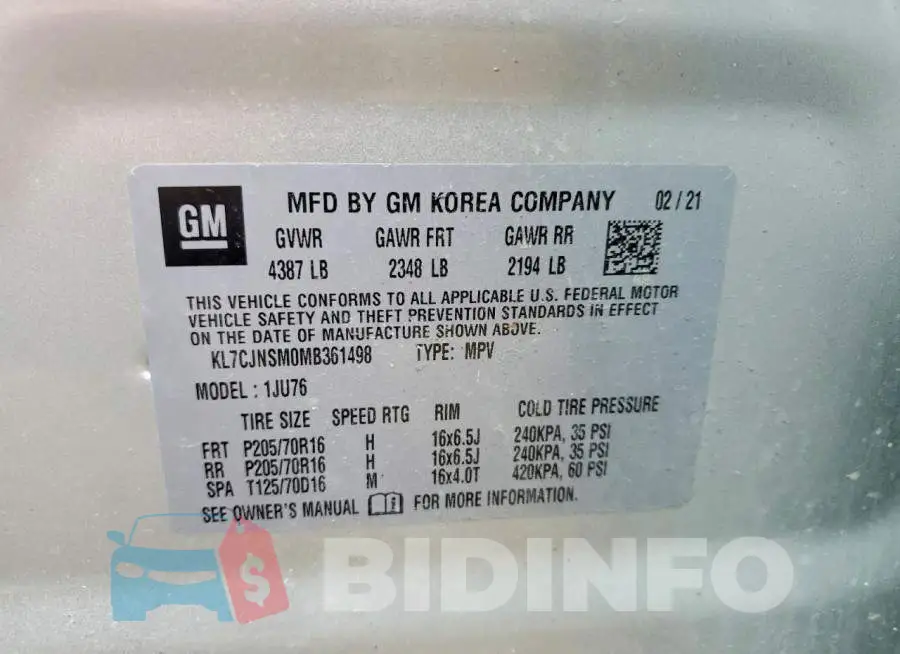 KL7CJNSM0MB361498 Photo# 14