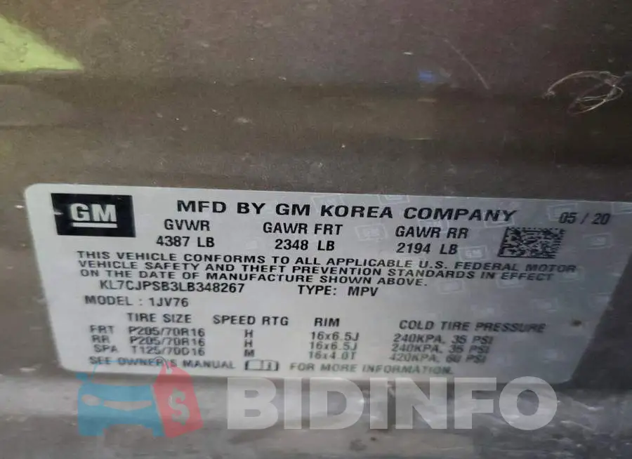 KL7CJPSB3LB348267 Photo# 13