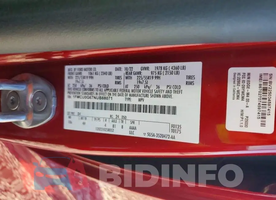 1FMCU0G67NUB88071 Photo# 13