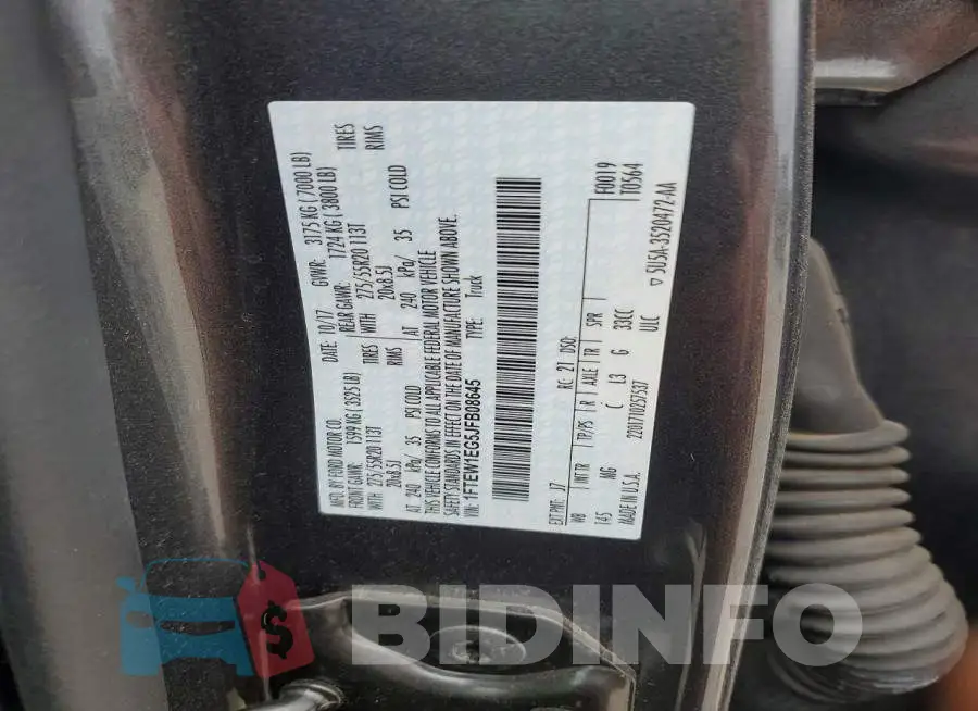 1FTEW1EG5JFB08645 Photo# 12