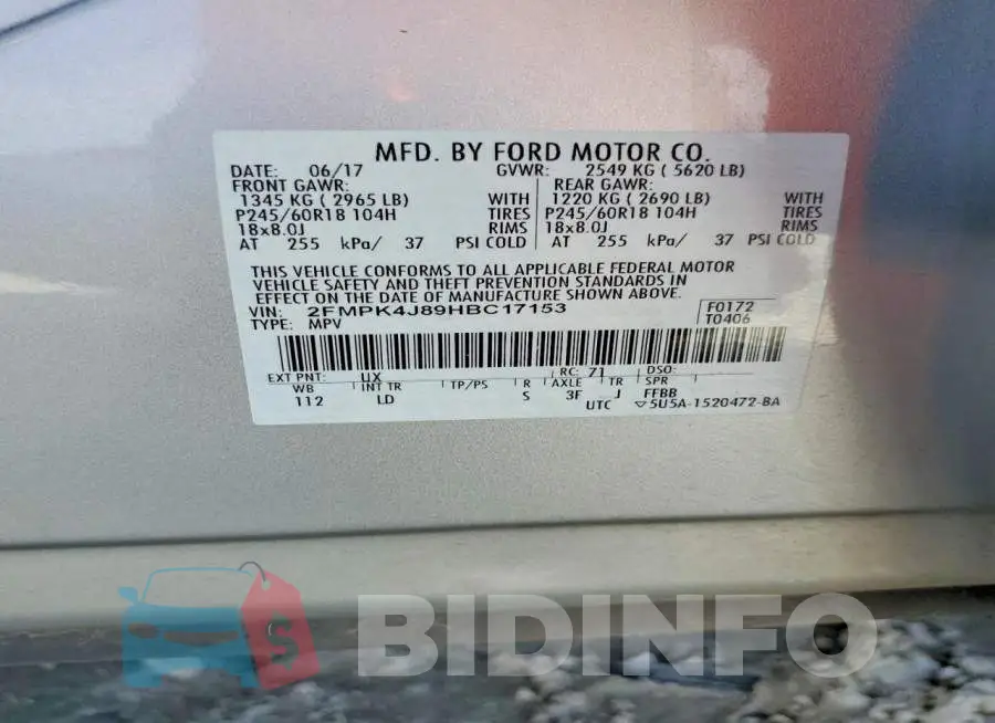 2FMPK4J89HBC17153 Photo# 13