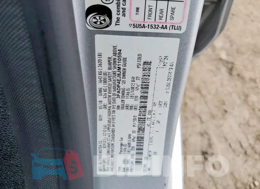 3FADP4EJ8JM110594 Photo# 12
