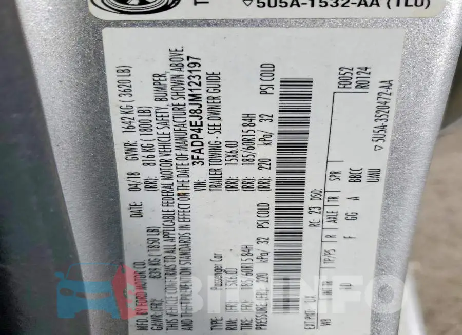 3FADP4EJ8JM123197 Photo# 12