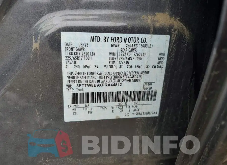 3FTTW8E9XPRA44812 Photo# 12