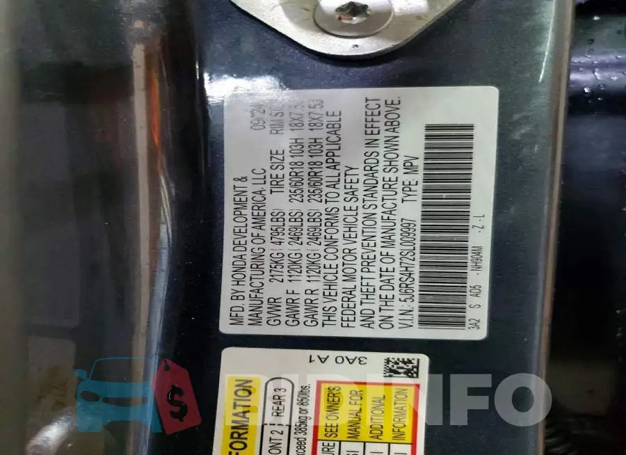 5J6RS4H72SL009997 Photo# 13