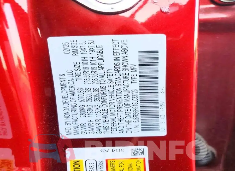 5J6RS6H91SL033723 Photo# 12
