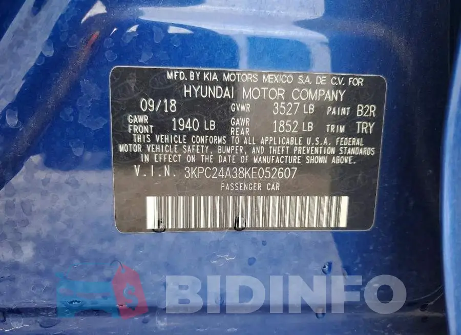 3KPC24A38KE052607 Photo# 13
