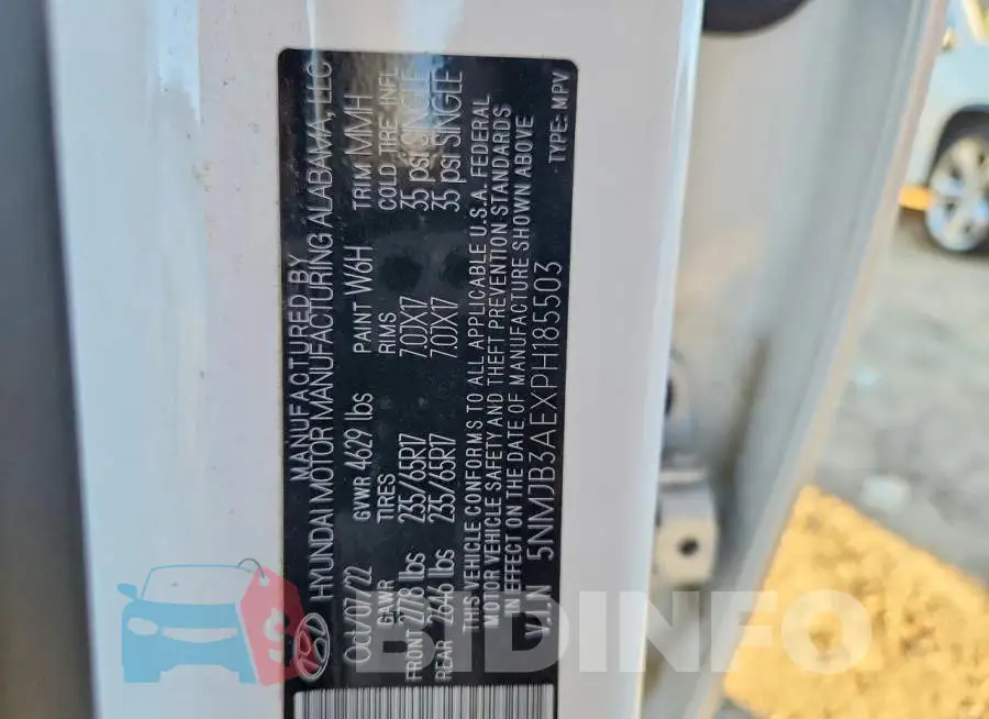 5NMJB3AEXPH185503 Photo# 14