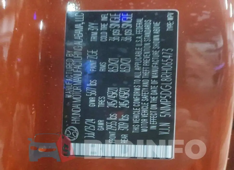 5NMP5DGL8RH065473 Photo# 13