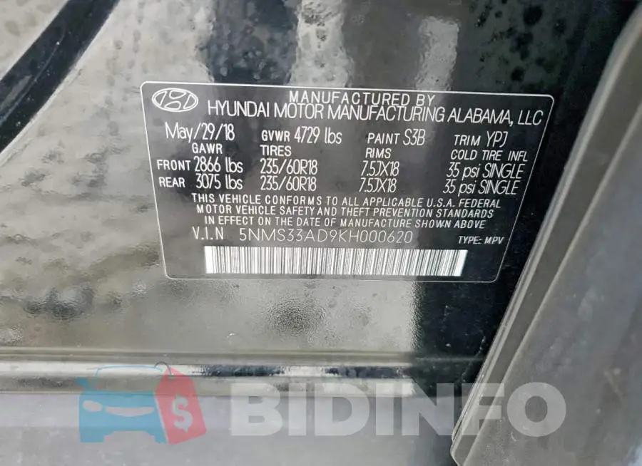 5NMS33AD9KH000620 Photo# 13