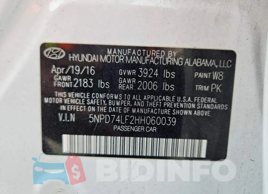 5NPD74LF2HH060039 Photo# 13