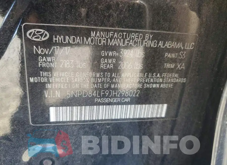 5NPD84LF9JH298022 Photo# 12