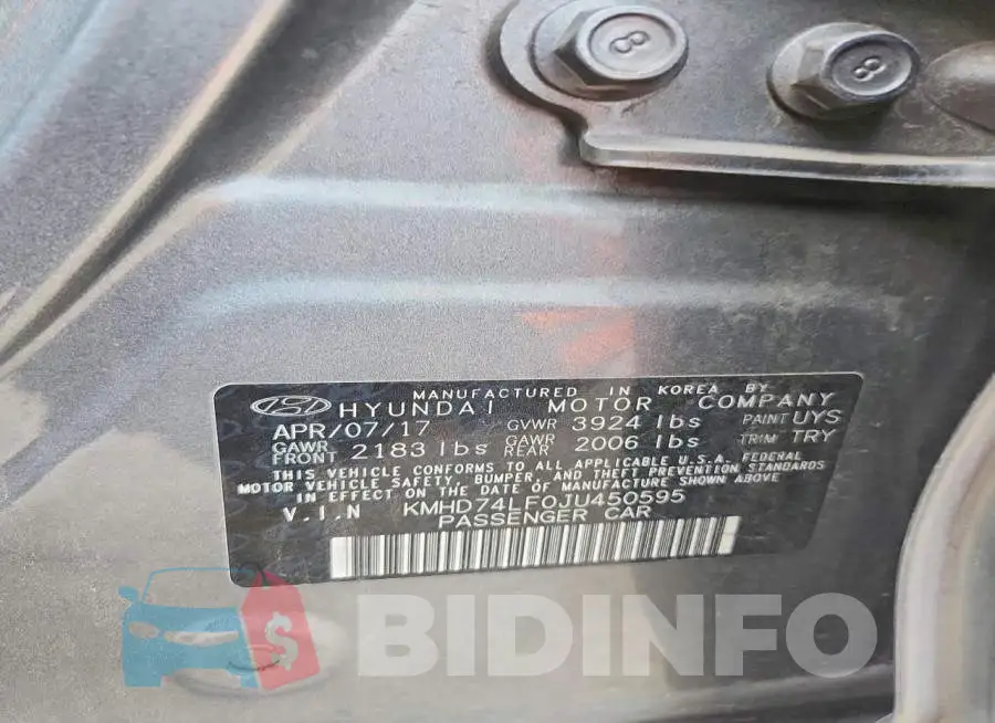 KMHD74LF0JU450595 Photo# 13