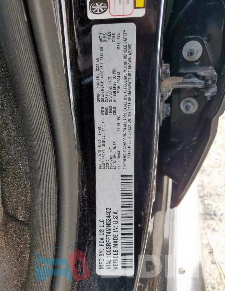 1C6SRFFT4MN524402 Photo# 12
