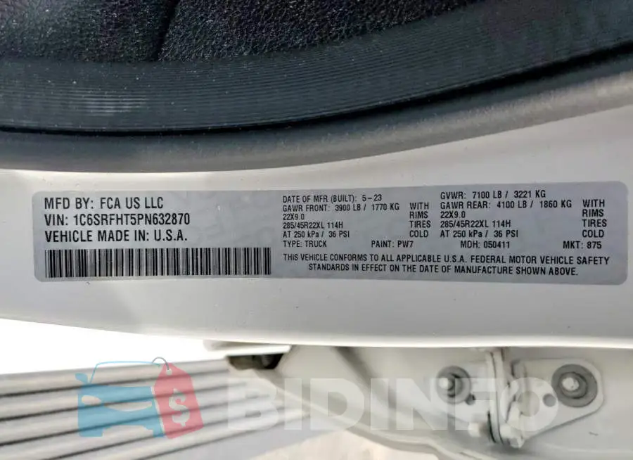 1C6SRFHT5PN632870 Photo# 13