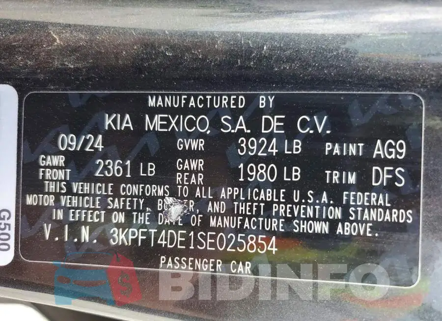 3KPFT4DE1SE025854 Photo# 13