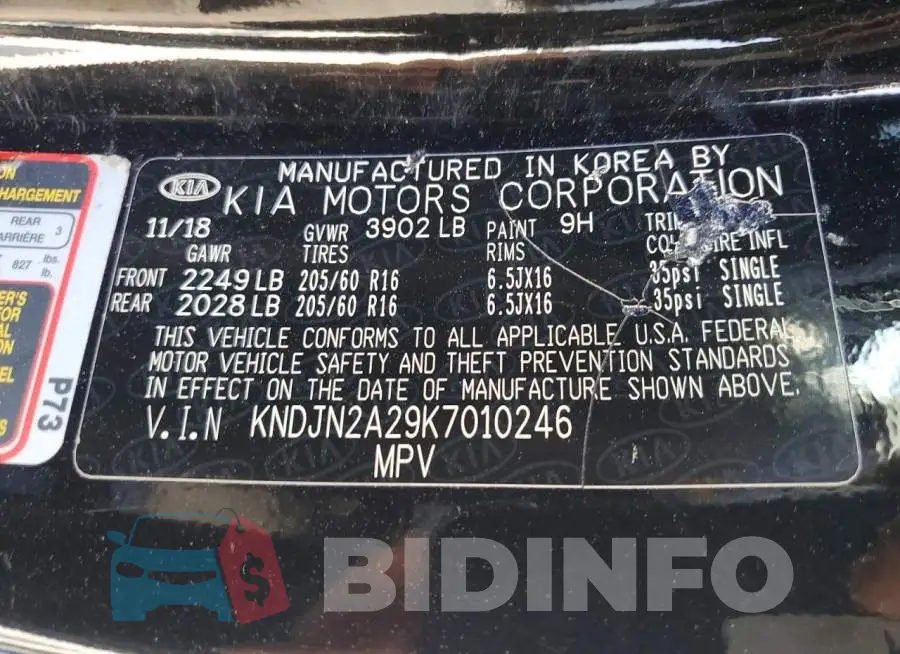 KNDJN2A29K7010246 Photo# 12