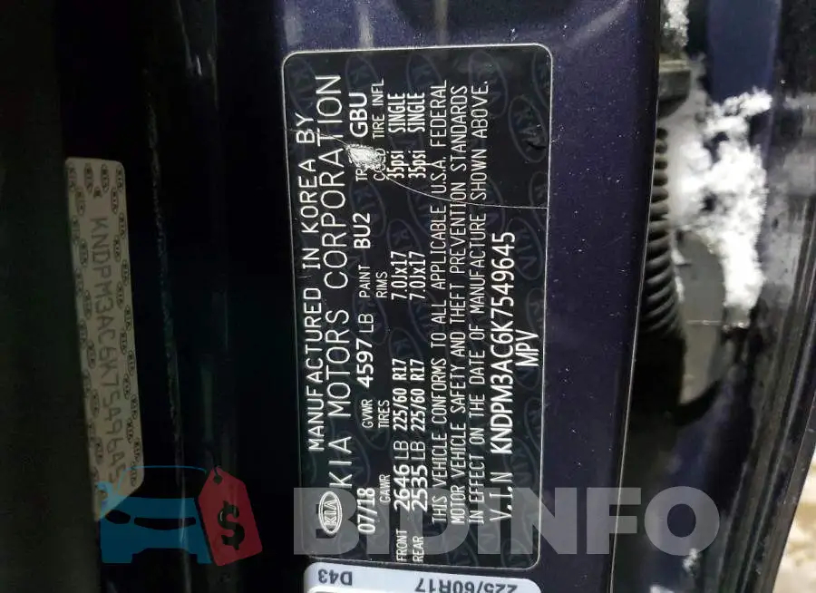 KNDPM3AC6K7549645 Photo# 13
