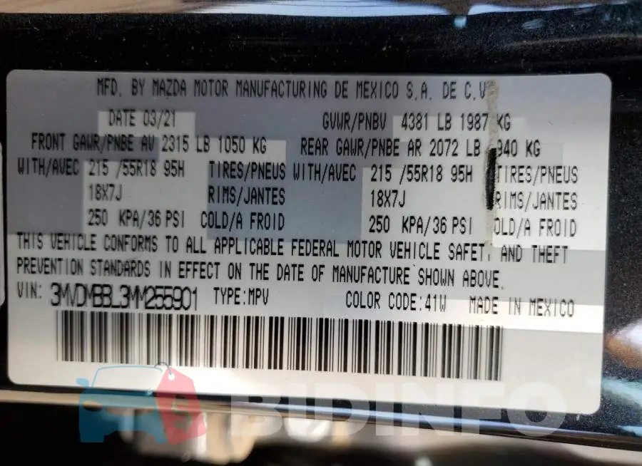 3MVDMBBL3MM255901 Photo# 12