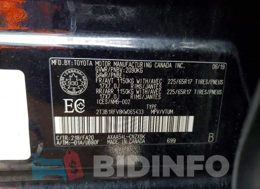 2T3B1RFV8KW065433 Photo# 13