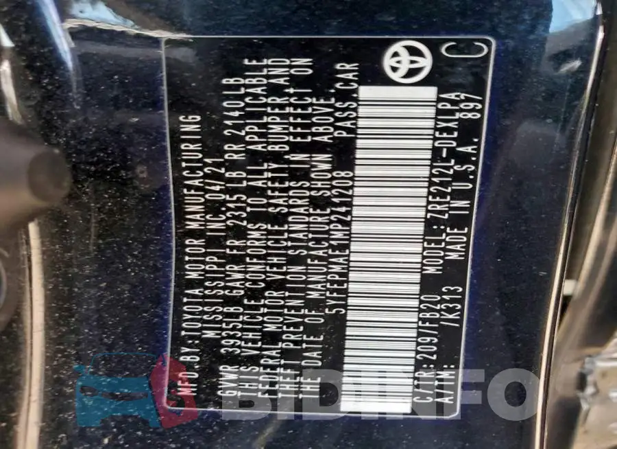 5YFEPMAE1MP241208 Photo# 12