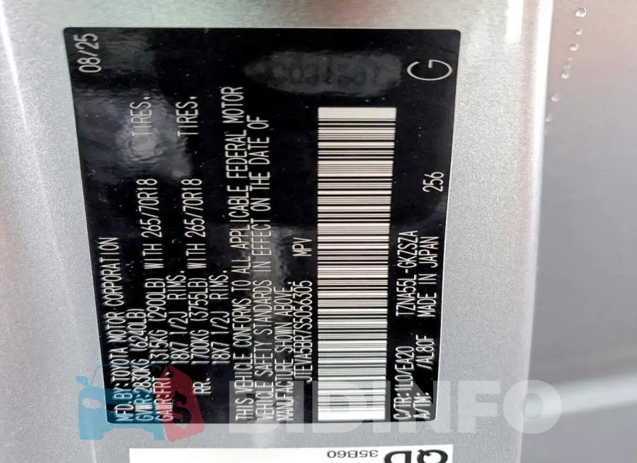 JTEVA5BR7S5056305 Photo# 12
