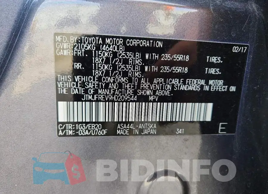 JTMJFREV9HD209544 Photo# 13
