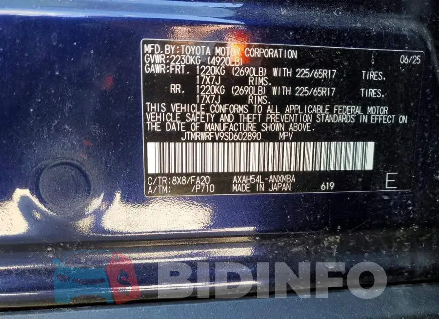 JTMRWRFV9SD602890 Photo# 13