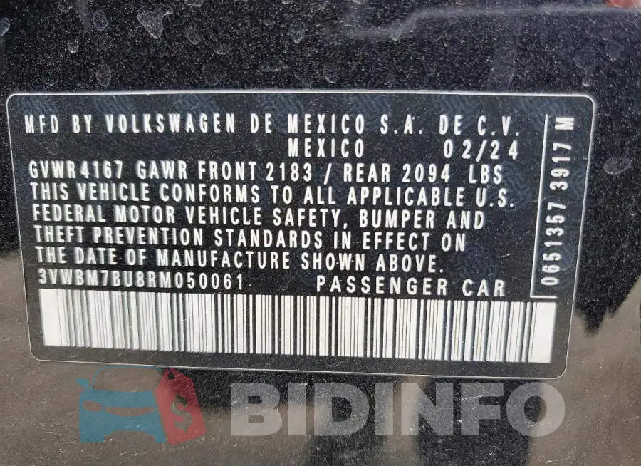 3VWBM7BU8RM050061 Photo# 12