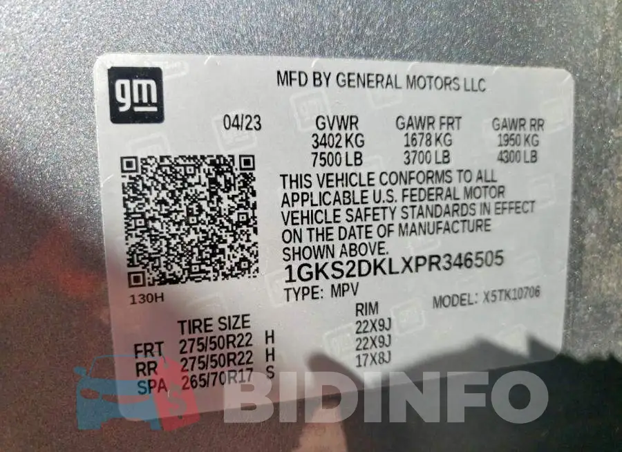 1GKS2DKLXPR346505 Photo# 14
