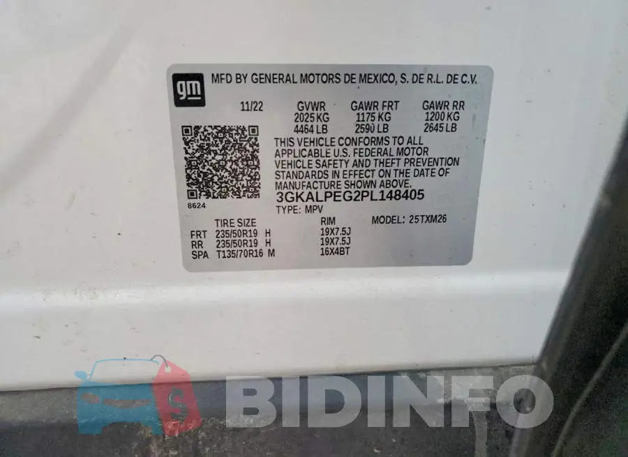 3GKALPEG2PL148405 Photo# 13