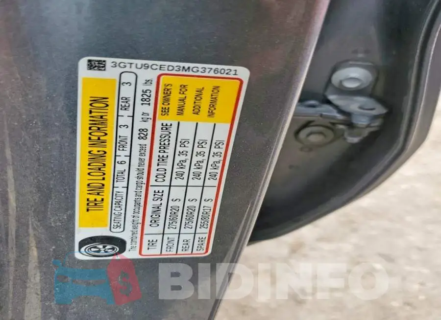 3GTU9CED3MG376021 Photo# 12