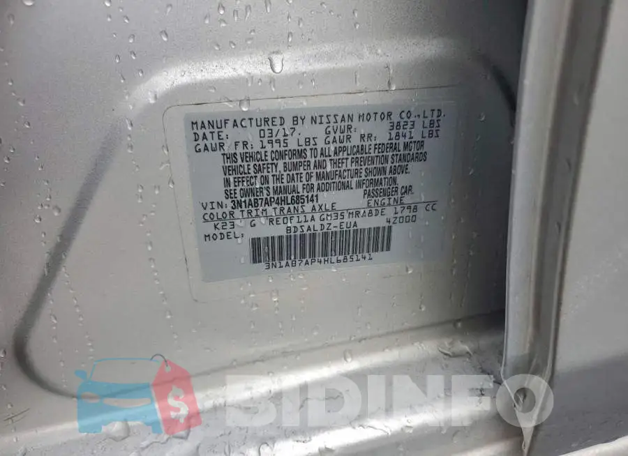 3N1AB7AP4HL685141 Photo# 13