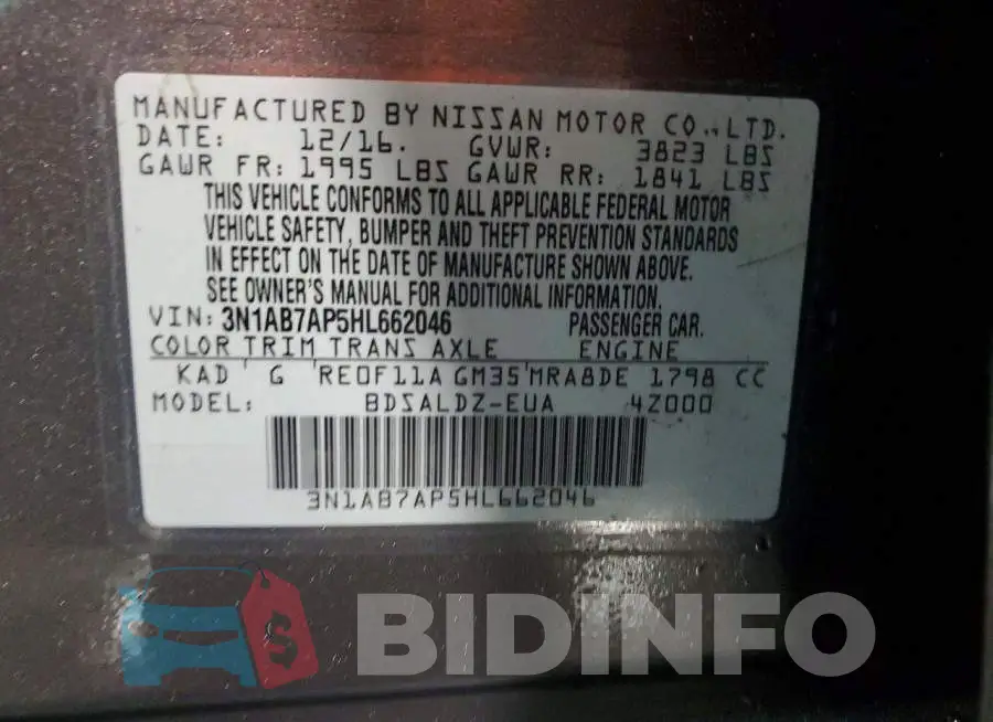 3N1AB7AP5HL662046 Photo# 13