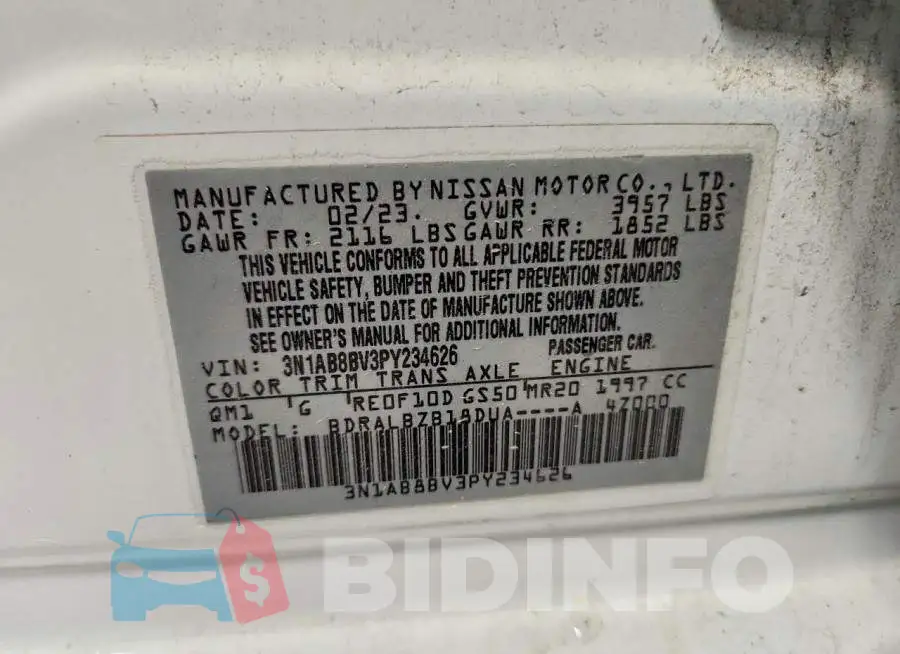 3N1AB8BV3PY234626 Photo# 12