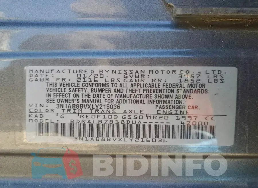 3N1AB8BVXLY216036 Photo# 12