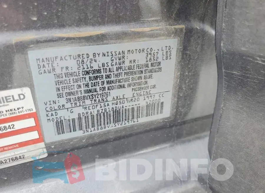 3N1AB8BVXSY219761 Photo# 13