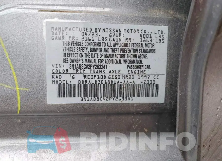 3N1AB8CV2PY263341 Photo# 12