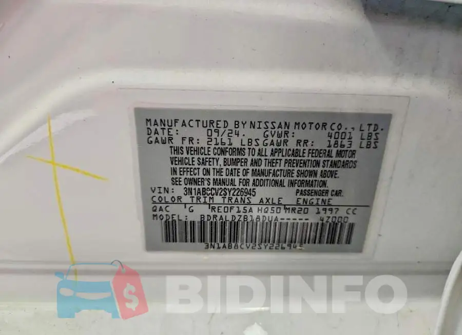 3N1AB8CV2SY226945 Photo# 13