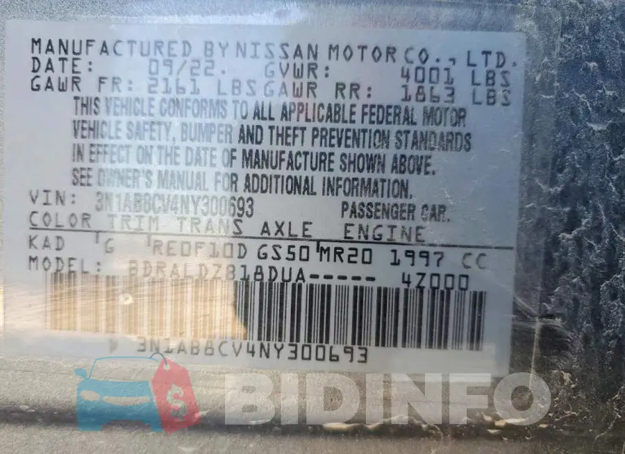 3N1AB8CV4NY300693 Photo# 12
