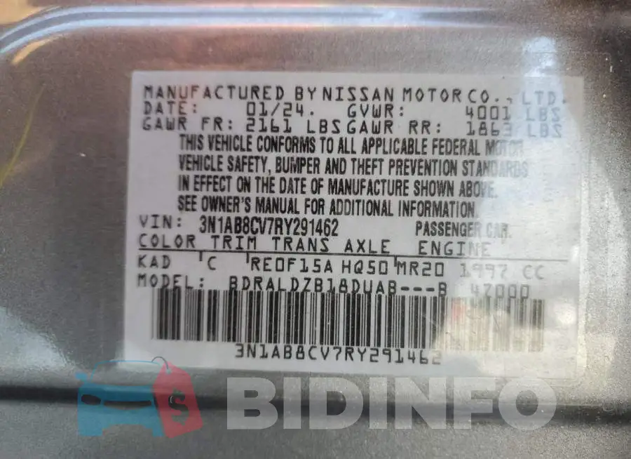 3N1AB8CV7RY291462 Photo# 13